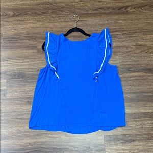 Staccato Blue Ruffle Sleeve Top